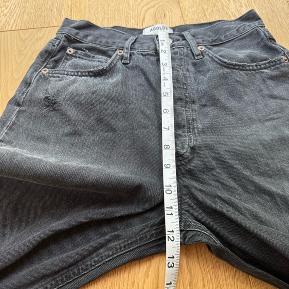 AGOLDE 90'S JEANS BLACK DISTRESSED -23 - Picture 7 of 15